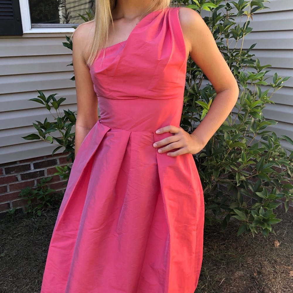 Alfred Sung Coral Cocktail Semi-formal Dress Sz 2